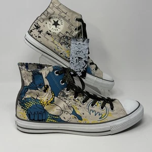 RARE Converse All-Star DC Comic BATMAN High Top Men’s 132438C Sz M10/W12 Vtg NEW - Picture 1 of 24