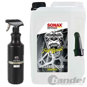 5 Liter SONAX FELGENBEAST + SPRÜHFLASCHE FELGENREINIGER ALU STAHL FELGEN PFLEGE - Bild 1 von 5