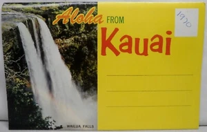Postal desplegable Aloha vintage de Kauai Hawaii - Imagen 1 de 17