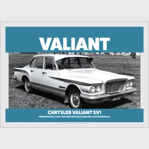 Chrysler Australia Valiant estampado artístico retro - auto SV1 - póster de 4 tallas - Imagen 1 de 5