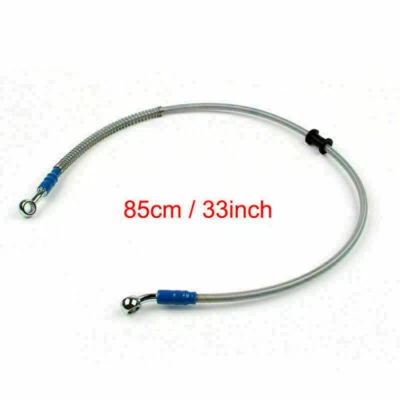 85cm/33" M10 Brake Oil Hose Line Banjo Fitting Stainless Steel End #8 Foto 1 de 2