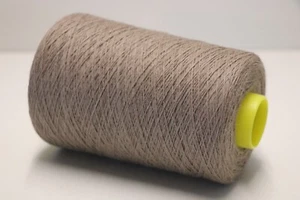 B04 (88€/kg) 250g 70% ANGORA / KASCHMIR TAUPE (17/2) Wolle Zwirn Strick Lace - Bild 1 von 4