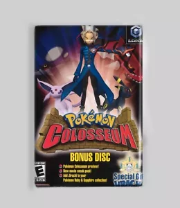 "POKEMON COLISEO / GAMECUBE - IMÁN NEVERA DE 2""x3"" (Nintendo Game Box retro) - Imagen 1 de 3