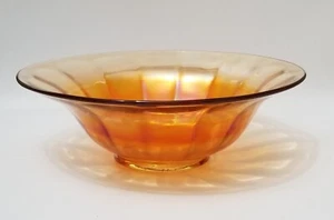 Vintage Fenton Optic Marigold Iridescent Glass Bowl, 12 " Diameter x 4" High - Picture 1 of 5