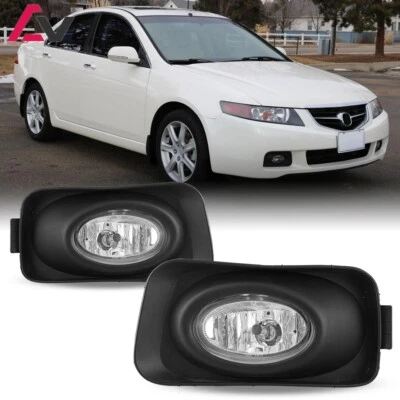 Par de luces antiniebla transparentes (cableado, interruptor y biseles) para Acura TSX 2004-2005 Foto 1 de 4