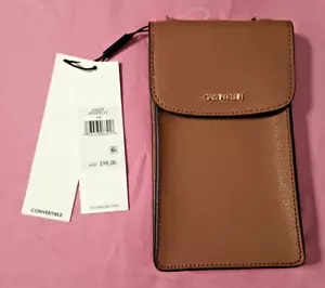 Telefono Calvin Klein Hailey tracolla cognac marrone marrone nuovo con etichette prezzo al pubblico $98 - Foto 1 di 6