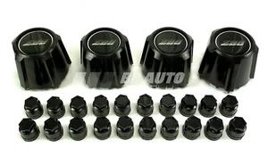 Black 15" Wheel Center Caps & Black Lug Nut Covers NEW for 1982-1992 Camaro Z28 - Picture 1 of 4