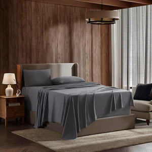 RV Short Queen Sheet Set - 4 Piece Bed Sheets for RV Short Queen Size Bed, Deep  - Picture 1 of 12