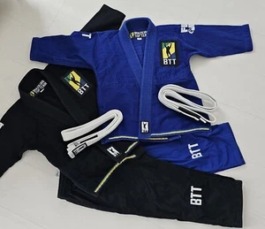 Fuji Gi Brazilian Top Team BTT C0 C00  Jiu Jitsu Blue Bottom Pants Kids Boys - Picture 1 of 12
