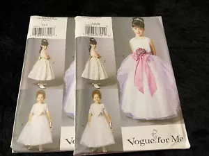 Vogue Pattern V7819 Little Mädchen formelles Kleid 2 Längen & Jacke ~ Blumenmädchen - Bild 1 von 2