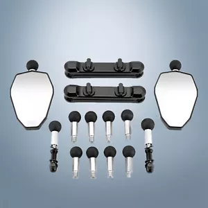 Pair Motorcycle Mirrors w/6" Long Arm For Yamaha Honda BMW KTM Dual Sport ADV - Foto 1 di 9