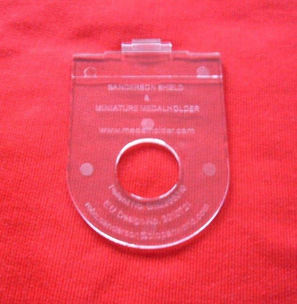 POCKET MEDAL HOLDER HANGER ( POCKET SHIELD ) MINIATURE SIZE. - Image 1 of 1