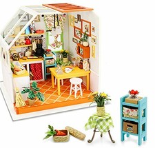 Rolife DIY Wooden Dollhouse Miniature Kitchen Kit with Furniture Handmade...