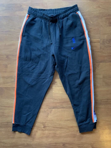 NEW Nike New York Knicks Joggers Sweatpants Black Orange XL NBA Cover