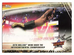 2019 Topps WWE SummerSlam #93 Seth Rollins Wins - Picture 1 of 2