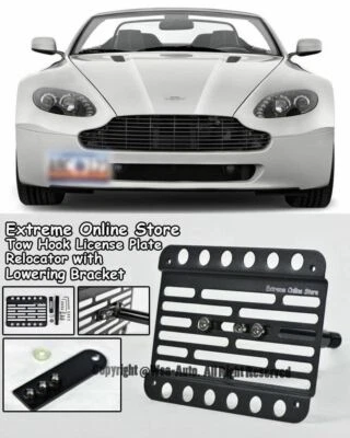 2011-Up For Aston Martin Vantage S Front Tow Hook License w/ Lowering Bracket V8 Foto 1 de 4