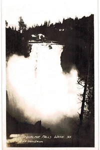 Snoqualmie Falls RPPC inutilizzato AZO 1930 WA - Foto 1 di 2
