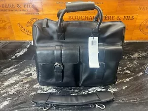 Gorgeous Bosca Black American NAPA Double Pocket Briefcase - NEW with tags! - Picture 1 of 4