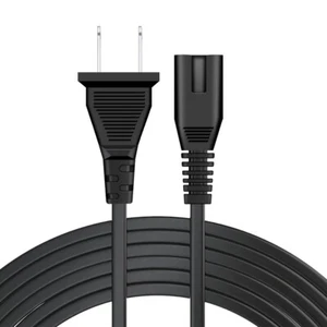 AC Power Cord Cable 2 Prong Plug Standard PC Computer Monitor Desktop Printer TV - Picture 1 of 1