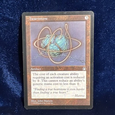 Stronghold Heartstone Artifact Card Mtg Magic The Gathering 1998 - Image 1 of 4