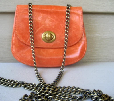 BOLSO BANDOLERA HOBO INTERNATIONAL MINI CONVERTIBLE CINTURÓN HOMBRO CUERO NARANJA Foto 1 de 4