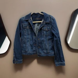 Vintage Ralph Lauren Premium Jean Company denim jacket S small women’s Distress - Picture 1 of 10