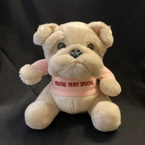 Vintage Russ Bulldog Puppy Dog You're Very Special Shirt Plush Stuffed Animal 7" - Picture 1 of 5