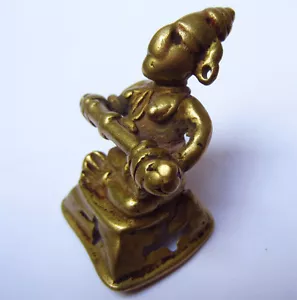 Antique Bronze Ritual Cast Gold Annapūrna India North 18e Goddess Annapurna - Picture 1 of 11