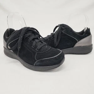👟 Easy Spirit Anti-gravity Tourride Black Suede Sneaker Shoe Size 6 W Wide 👟 - Picture 1 of 6