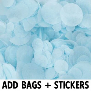 Biodegradable Wedding Confetti | BABY BLUE | Circle Tissue Paper | 20g Bag - Picture 1 of 10