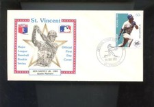 1989 St. Vincent Ken Griffey Jr. ROOKIE Baseball Stamp First Day Cover Issue