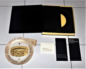 Piatto Morbelli Arte GIOIELLO italico CORONA FERREA Longobardo oro 24 Kt 1991 - Picture 1 of 4