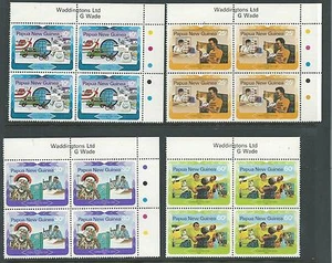 1983 World Communication Year set of 4 In Blocks of 4 Complete MUH - Picture 1 of 1