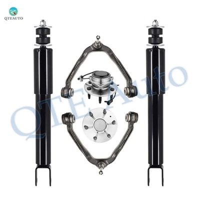 6PC Front Upper Control Arm-Wheel Hub-Shock For 2002-2006 Cadillac Escalade RWD - Image 1 of 4