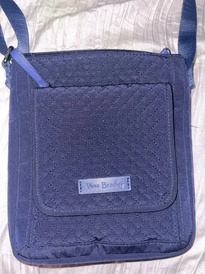 Vera Bradley Azul Marino Acolchado Microfibra Hipster Bandolera Bolso de Mano Cartera Foto 1 de 4