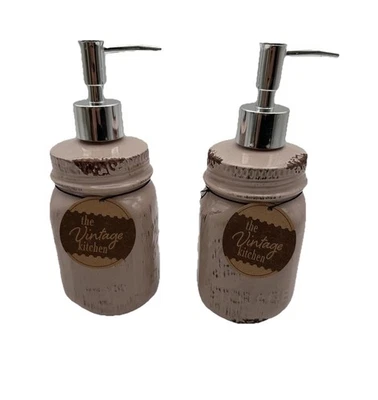 The Vintage Kitchen 2 Pack Soap Dispenser Set - Mason Collection By Home Esse…. - Image 1 of 4