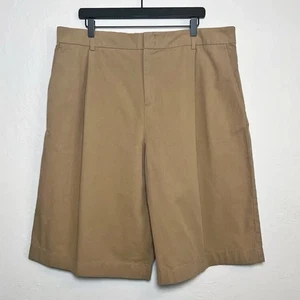 VINCE Women's Size 16 Cocoon Khaki Beige Washed High Waisted Cotton Twill Shorts - Picture 1 of 12