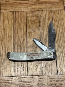 1950’s F.A. MUNSTERMAN SHELL Service Gas Station Pocket Knife - Hardin, Illinois - Picture 1 of 14