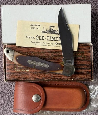 Cuchillo Schrade Cutlery Co. EE. UU. 125OT Linerlock Temporizador Antiguo - Años 70 Nuevo de Lote Antiguo En Caja - ¡EXCELENTE! Foto 1 de 4