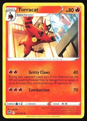 2022 Sword & Shield - Silver Tempest Torracat #31 BB2 - Image 1 of 2