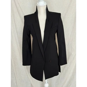 Theyskens Theory Runway Tuxedo Black Wool Blazer Jacket Size 4 - Picture 1 of 8