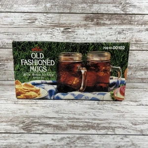 Kerr Old Fashioned Mugs Mason Jar Style 16 oz Box of 6 70610-00102 (NOS/NEW/NIB) - Picture 1 of 6