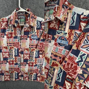 Reyn Spooner 2006 NFL Pro Bowl Hawaii Shirt Floral Small Cotton Tiki Red Logo - Picture 1 of 14