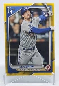 2024 Bowman Paper Base Yellow - Nick Loftin RC /75 Kansas City Royals #71 - Picture 1 of 2