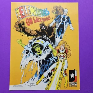 Vtg 1983 The Elementals Promo Poster 11”x14” Bill Willingham Art Texas Comics  - Picture 1 of 8
