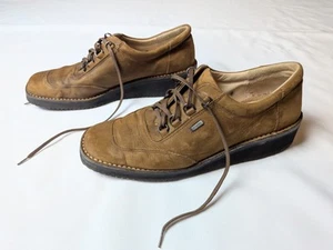 Salvatore Ferragamo Sport Brown Suede Burton Lace up Sneaker Womens Size 8 B - Picture 1 of 10