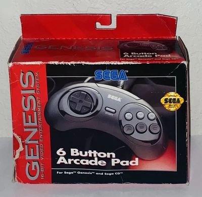SEGA GENESIS - 6 Button Arcade Pad MK-1653 With Original Box Excellent Condition - Image 1 of 4