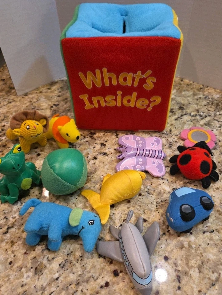 Lakeshore Learning What's Inside Soft Feely Box Cloth Sensory Toy Baby Toddler - Image 1 of 4