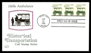 MayfairStamps US FDC 1985 Nevada Strip Ambulance 1860s First Day Cover aat_20689 - Picture 1 of 2