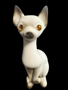 Vintage Kalifornien USA Keramik Siamkatze Bernstein Strass Augen Figur 7" - Bild 1 von 11